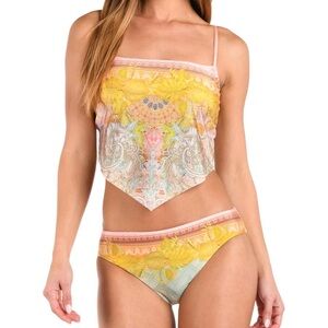 Sunshine 79 Womens Midkini Bikini Swimsuit Top, Size 2, NWT, Multi/Dreamland,top